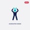 Two color aggravated human vector icon from feelings concept. isolated blue aggravated human vector sign symbol can be use for web