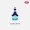 Two color alcohol bottle vector icon from desert concept. isolated blue alcohol bottle vector sign symbol can be use for web,