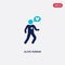 Two color alive human vector icon from feelings concept. isolated blue alive human vector sign symbol can be use for web, mobile