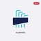 Two color allen keys vector icon from construction and tools concept. isolated blue allen keys vector sign symbol can be use for