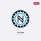 Two color altcoin vector icon from blockchain concept. isolated blue altcoin vector sign symbol can be use for web, mobile and