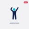 Two color amazing human vector icon from feelings concept. isolated blue amazing human vector sign symbol can be use for web,