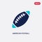 Two color american football ball vector icon from american football concept. isolated blue american football ball vector sign