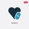 Two color antibiotic vector icon from medical concept. isolated blue antibiotic vector sign symbol can be use for web, mobile and