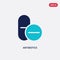 Two color antibiotics vector icon from health and medical concept. isolated blue antibiotics vector sign symbol can be use for web