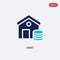 Two color asset vector icon from cryptocurrency economy concept. isolated blue asset vector sign symbol can be use for web, mobile