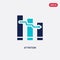 Two color attrition vector icon from human resources concept. isolated blue attrition vector sign symbol can be use for web,