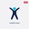 Two color awesome human vector icon from feelings concept. isolated blue awesome human vector sign symbol can be use for web,