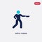 Two color awful human vector icon from feelings concept. isolated blue awful human vector sign symbol can be use for web, mobile