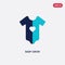 Two color baby grow vector icon from clothes concept. isolated blue baby grow vector sign symbol can be use for web, mobile and