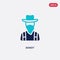 Two color bandit vector icon from wild west concept. isolated blue bandit vector sign symbol can be use for web, mobile and logo.
