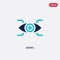 Two color bionic vector icon from augmented reality concept. isolated blue bionic vector sign symbol can be use for web, mobile