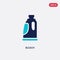 Two color bleach vector icon from cleaning concept. isolated blue bleach vector sign symbol can be use for web, mobile and logo.