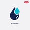 Two color blood drop vector icon from health and medical concept. isolated blue blood drop vector sign symbol can be use for web,