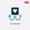 Two color blood pressure vector icon from medical concept. isolated blue blood pressure vector sign symbol can be use for web,