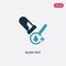 Two color blood test vector icon from science concept. isolated blue blood test vector sign symbol can be use for web, mobile and