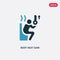 Two color body heat gain vector icon from sauna concept. isolated blue body heat gain vector sign symbol can be use for web,