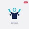 Two color body odour vector icon from hygiene concept. isolated blue body odour vector sign symbol can be use for web, mobile and