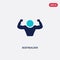 Two color bodybuilder vector icon from gym and fitness concept. isolated blue bodybuilder vector sign symbol can be use for web,