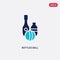 Two color bottles ball vector icon from entertainment concept. isolated blue bottles ball vector sign symbol can be use for web,