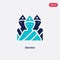 Two color brahma vector icon from india concept. isolated blue brahma vector sign symbol can be use for web, mobile and logo. eps