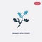 Two color branch with leaves vector icon from nature concept. isolated blue branch with leaves vector sign symbol can be use for