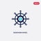 Two color buddhism wheel vector icon from food concept. isolated blue buddhism wheel vector sign symbol can be use for web, mobile
