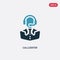 Two color callcenter vector icon from professions concept. isolated blue callcenter vector sign symbol can be use for web, mobile