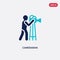 Two color cameraman vector icon from cinema concept. isolated blue cameraman vector sign symbol can be use for web, mobile and