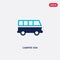 Two color camper van vector icon from camping concept. isolated blue camper van vector sign symbol can be use for web, mobile and