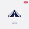 Two color camping vector icon from free time concept. isolated blue camping vector sign symbol can be use for web, mobile and logo