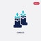 Two color candles vector icon from beauty concept. isolated blue candles vector sign symbol can be use for web, mobile and logo.