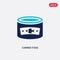 Two color canned food vector icon from camping concept. isolated blue canned food vector sign symbol can be use for web, mobile