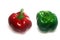 Two color Capsicum isolated