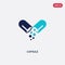 Two color capsule vector icon from future technology concept. isolated blue capsule vector sign symbol can be use for web, mobile