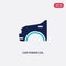 Two color car fender us, canadian vector icon from car parts concept. isolated blue car fender us, canadian vector sign symbol