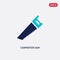 Two color carpenter saw vector icon from tools concept. isolated blue carpenter saw vector sign symbol can be use for web, mobile