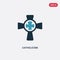Two color catholicism vector icon from religion concept. isolated blue catholicism vector sign symbol can be use for web, mobile