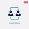 Two color change personal vector icon from job resume concept. isolated blue change personal vector sign symbol can be use for web