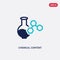 Two color chemical content vector icon from education concept. isolated blue chemical content vector sign symbol can be use for