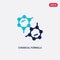 Two color chemical formula vector icon from education concept. isolated blue chemical formula vector sign symbol can be use for