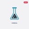 Two color chemical vector icon from industry concept. isolated blue chemical vector sign symbol can be use for web, mobile and
