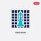 Two color chess board vector icon from hobbies concept. isolated blue chess board vector sign symbol can be use for web, mobile