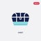 Two color chest vector icon from furniture concept. isolated blue chest vector sign symbol can be use for web, mobile and logo.