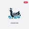 Two color chichen hen vector icon from other concept. isolated blue chichen hen vector sign symbol can be use for web, mobile and