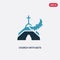 Two color church with bats vector icon from other concept. isolated blue church with bats vector sign symbol can be use for web,