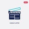 Two color cinema flapper vector icon from cinema concept. isolated blue cinema flapper vector sign symbol can be use for web,