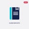 Two color closed book with marker vector icon from education concept. isolated blue closed book with marker vector sign symbol can