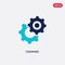 Two color cogwheel vector icon from creative pocess concept. isolated blue cogwheel vector sign symbol can be use for web, mobile