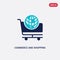 Two color commerce and shopping vector icon from commerce concept. isolated blue commerce and shopping vector sign symbol can be